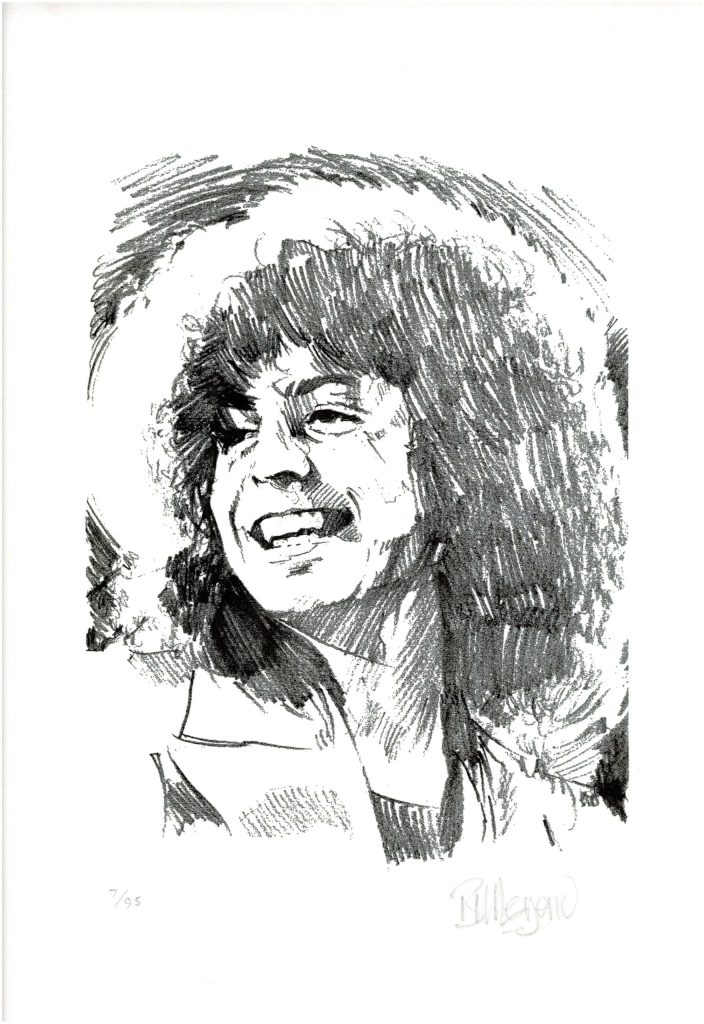 Bill Legend Signed Print Of Sketch Of Marc Bolan Laughing - ST. Pauls ...