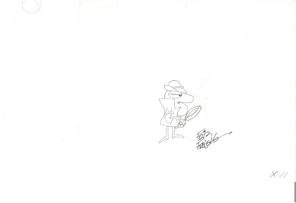 Friz Freleng Inspector Clouseau Hand Signed Drawing