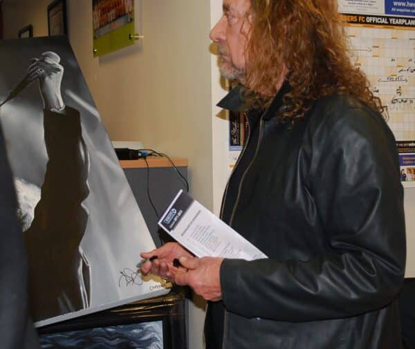 robert plant signing kashmir print Hand Signed Kashmir Original Oil Painting On Canvas By Jody Craddock