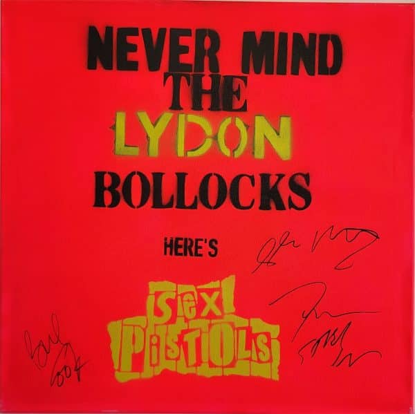 sex pistols never mind the lydon bollocks signed original